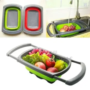 Collapsible Vegetable Drainer, Over the Sink Colander