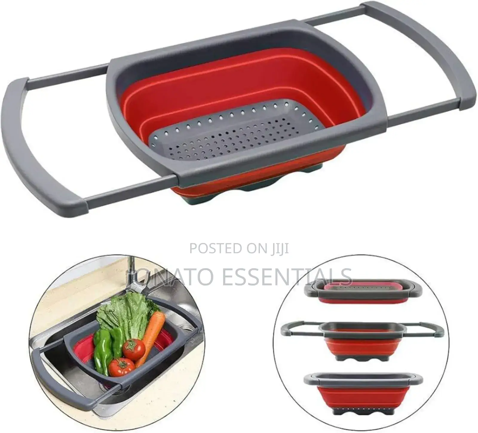Collapsible Vegetable Drainer, Over the Sink Colander