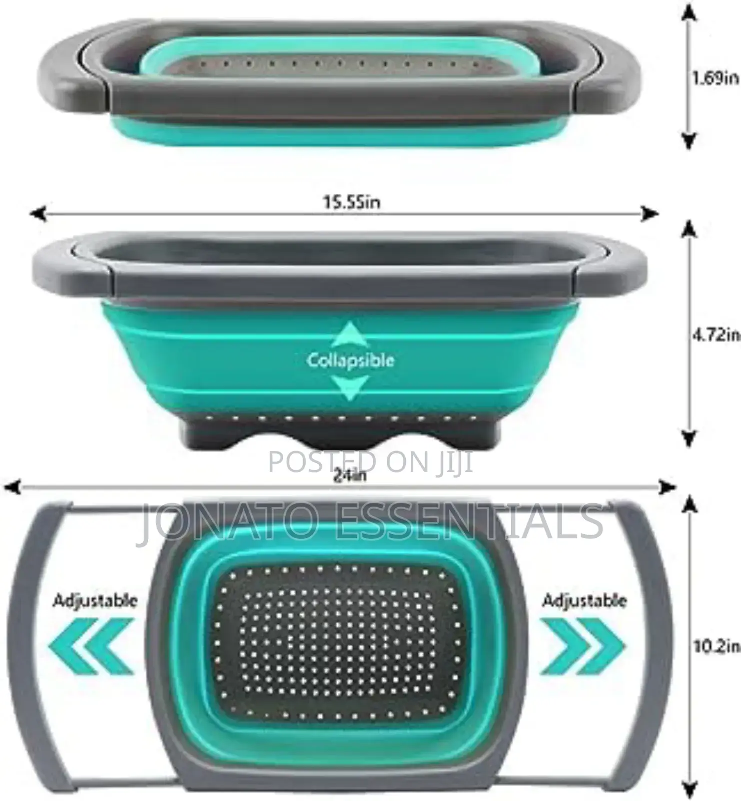 Collapsible Vegetable Drainer, Over the Sink Colander