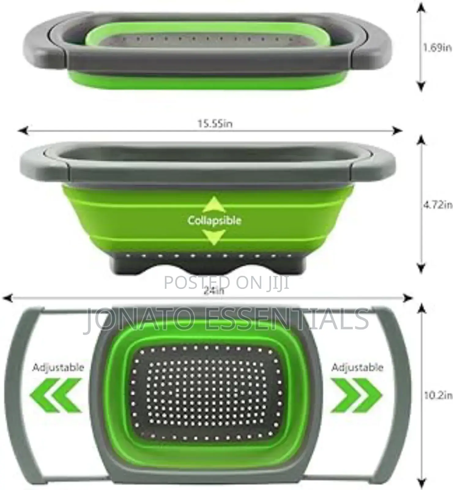 Collapsible Vegetable Drainer, Over the Sink Colander