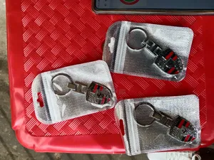 Porsche Silver Metallic Key Ring Chain