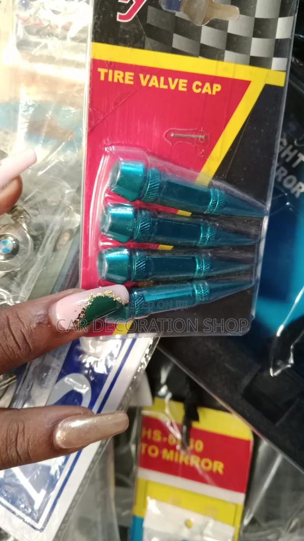 4pc Different Colors Bullet Designed Nozzle Valve Caps