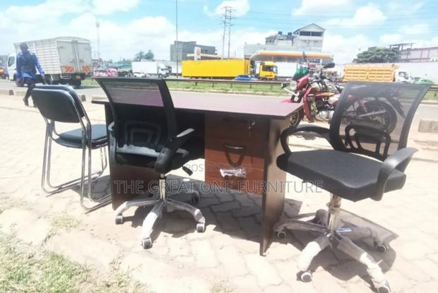 Lockable Office Desk With Drawers 1m Plus Mesh Office Chair