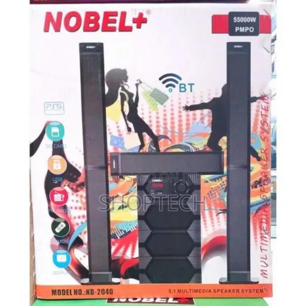 Nobel Tall Boy Speakers-Bt Hometheare-55000w Pmpo- Nb 2040