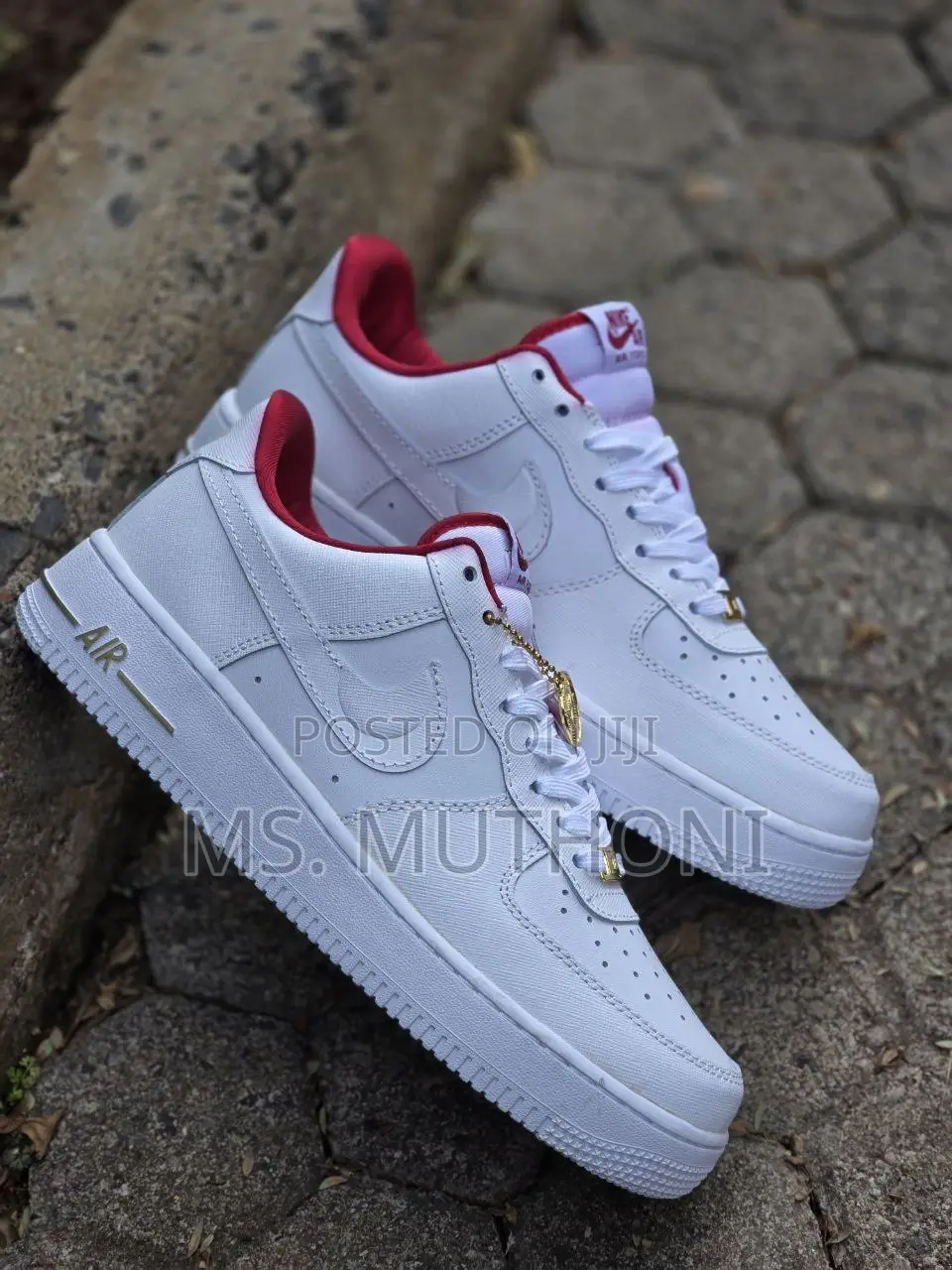 Airforce 1 Low White Red Size 36/45