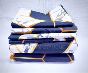 Luxurious Flat Printed 6 Pc Bedsheets