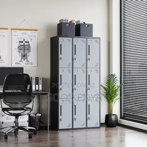 Office Cabinet ; 9-Compartment Steel Locker Cabinet