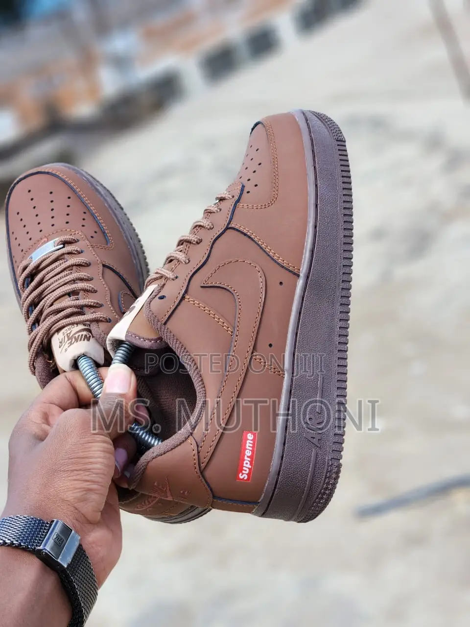 *Nike Airforce 1 X Supreme "Baroque Brown"Sizes: 40 -44
