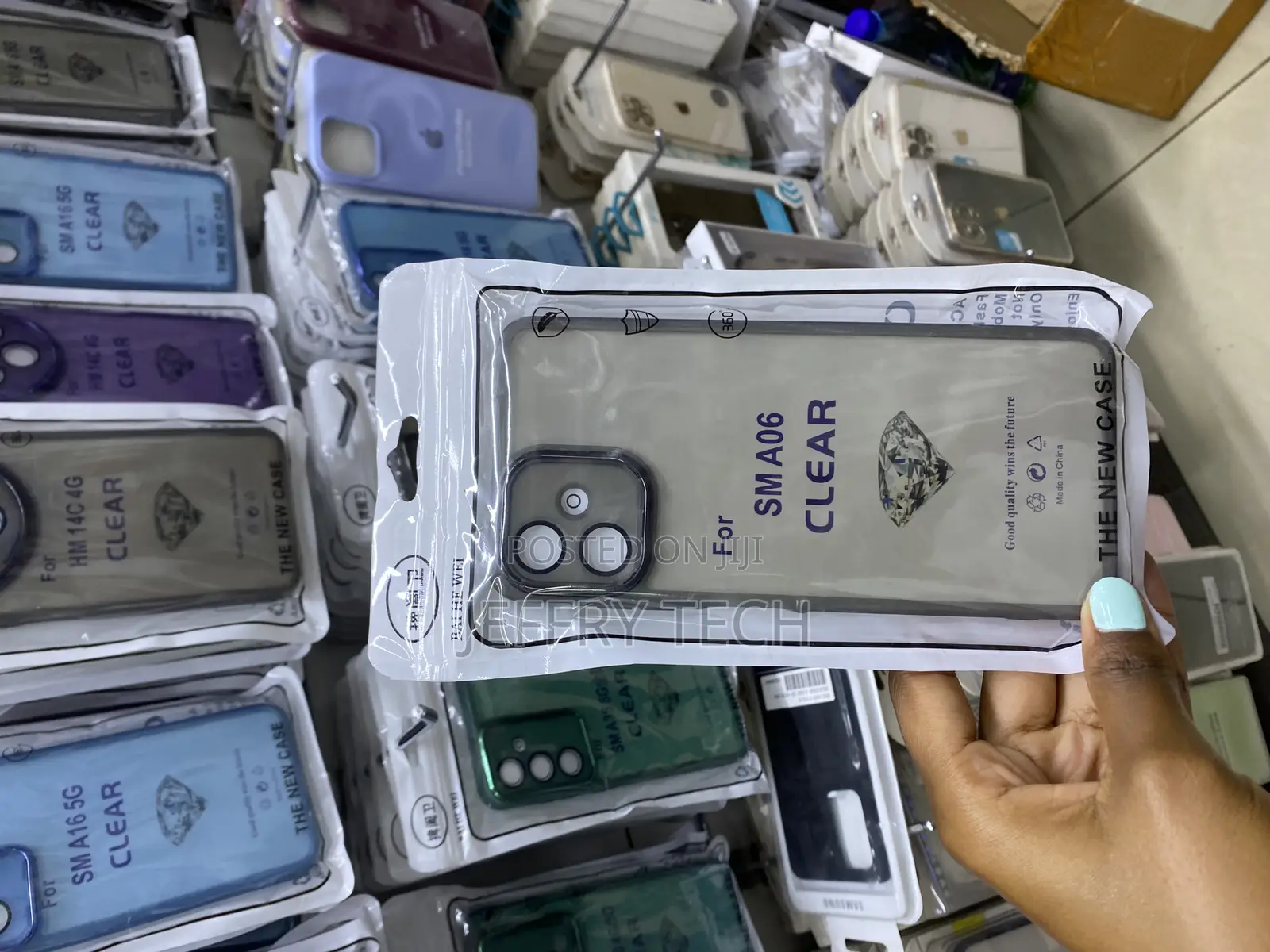 Smileray Samsung Galaxy A06 Case Clear Gray Transparent