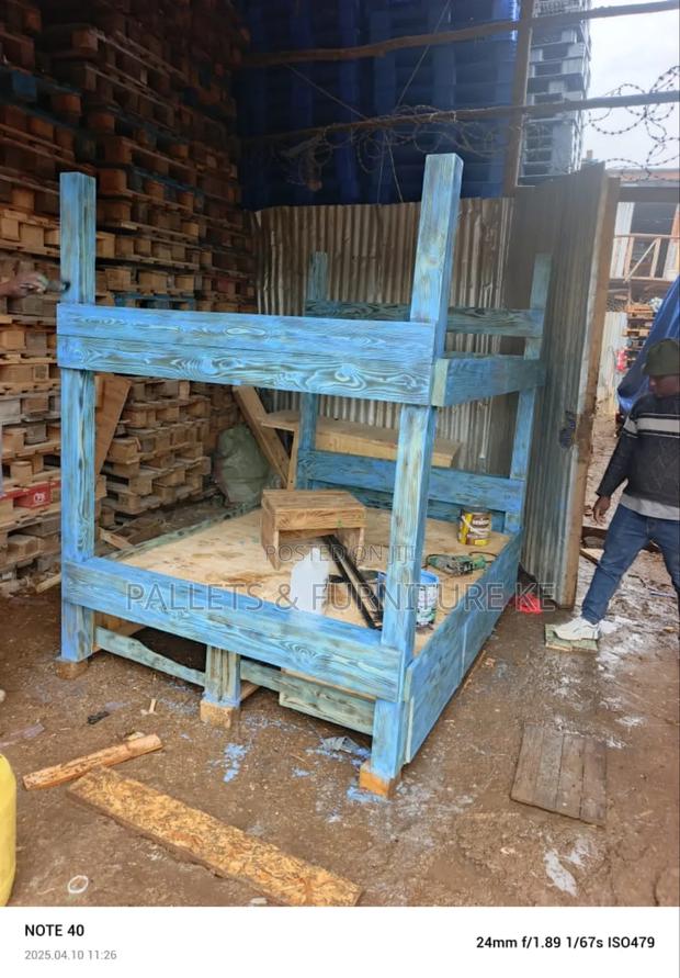 Light Blue Double Decker Bed - main view