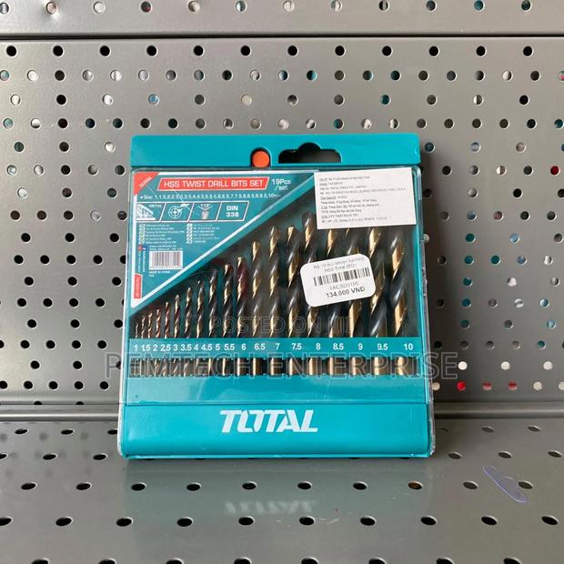 Total 19-Piece HSS Metal Drill Bit Set 1-10mm Tacsd0195 - thumbnail 3