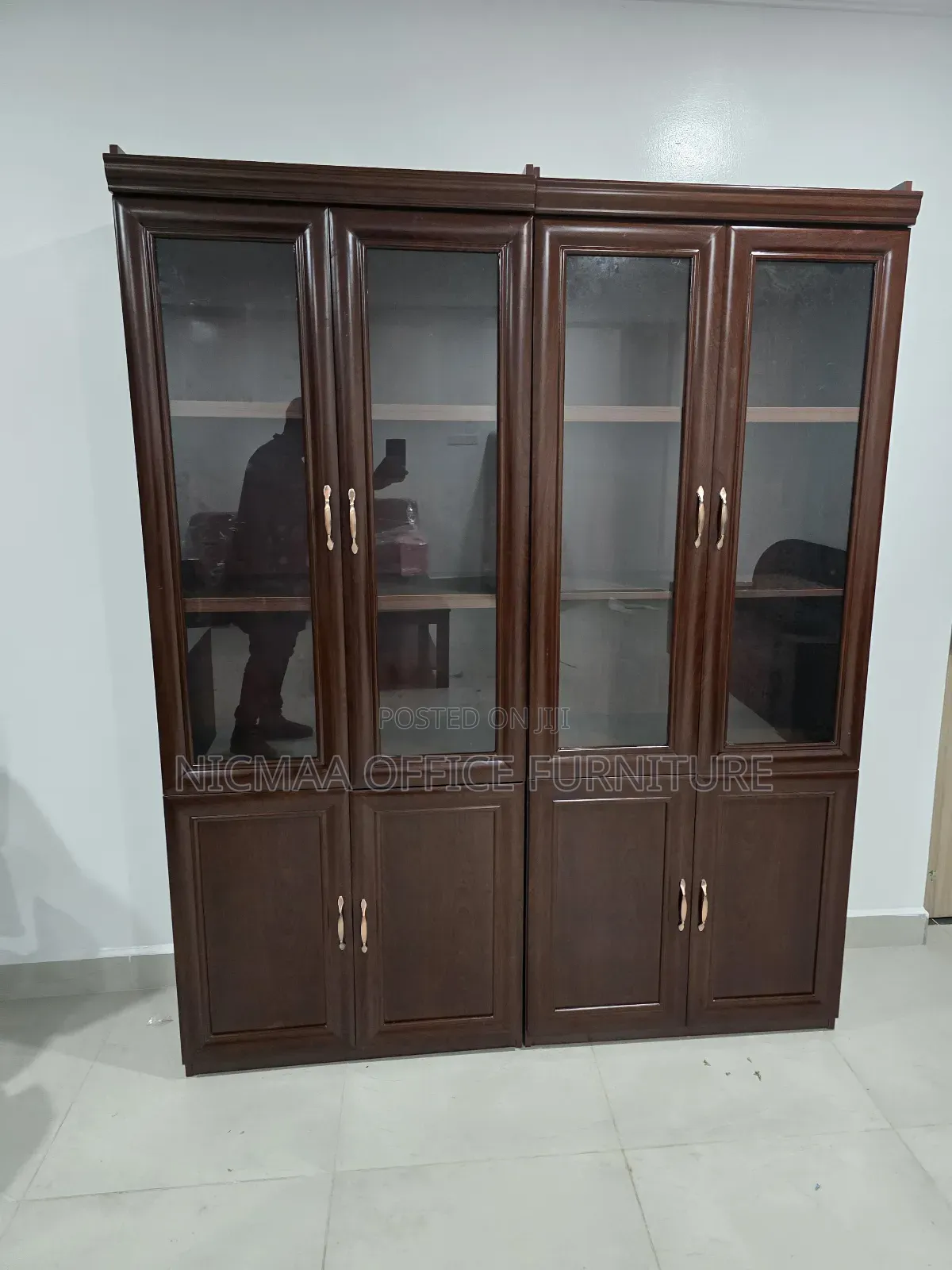 Executive Mahogany Finish Filing Cabinet