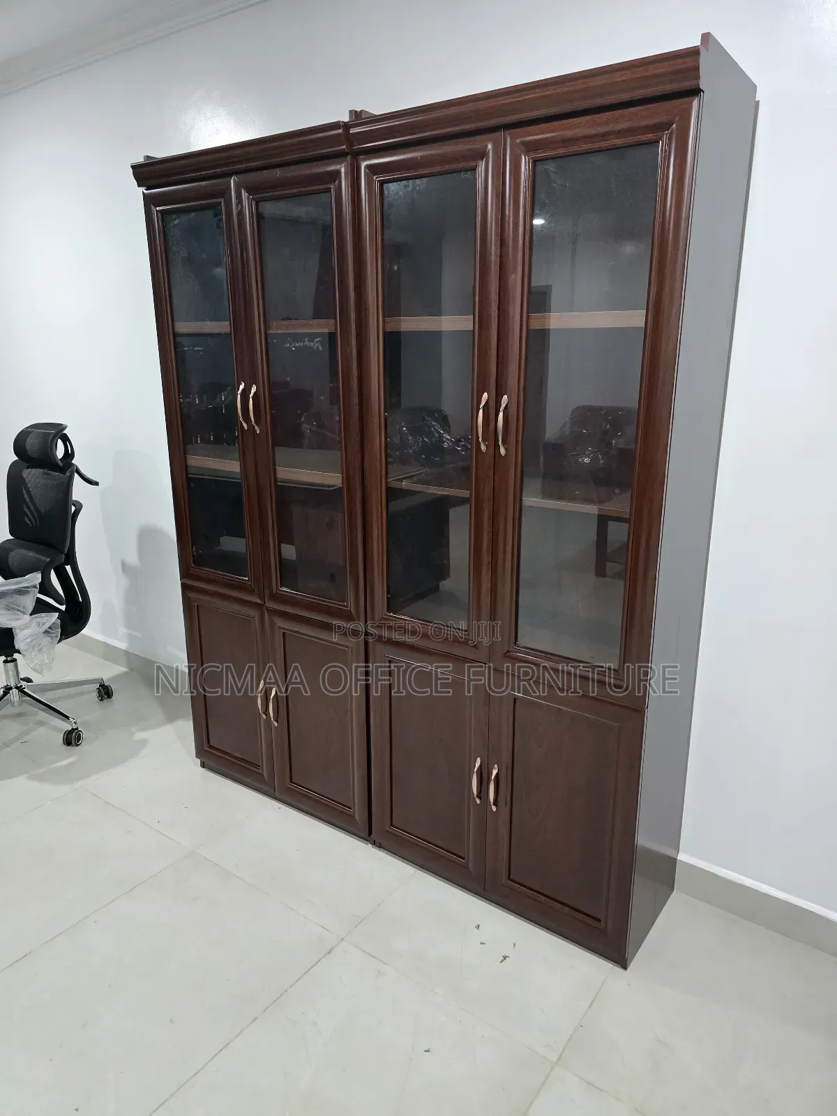 Executive Mahogany Finish Filing Cabinet