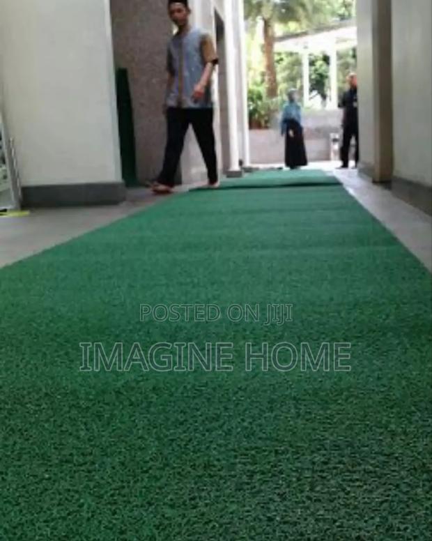 Green P.V.C Spaghetti Carpet Decor Floor