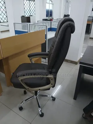 Brown Pu Leather Office Seat