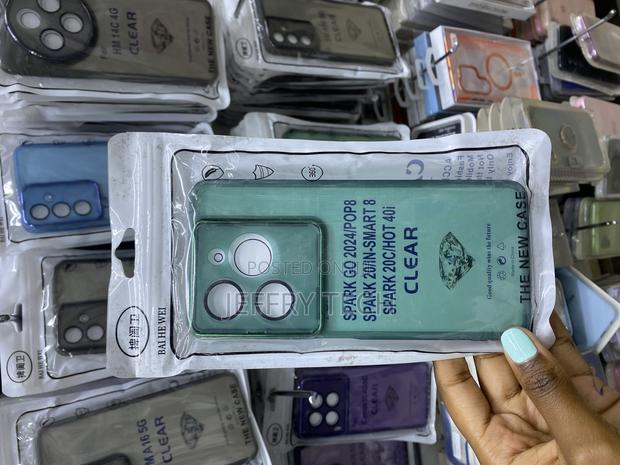 Funkyfits Green Clear Case for Tecno Spark Go Transparent - main view