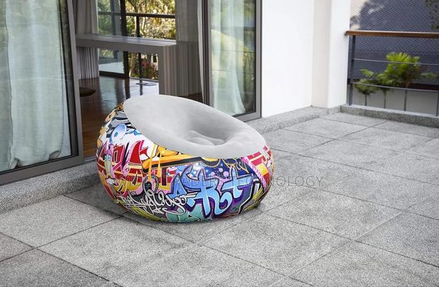 *Graffiti Inflatable Bean Bag Airchair, Multi-colour