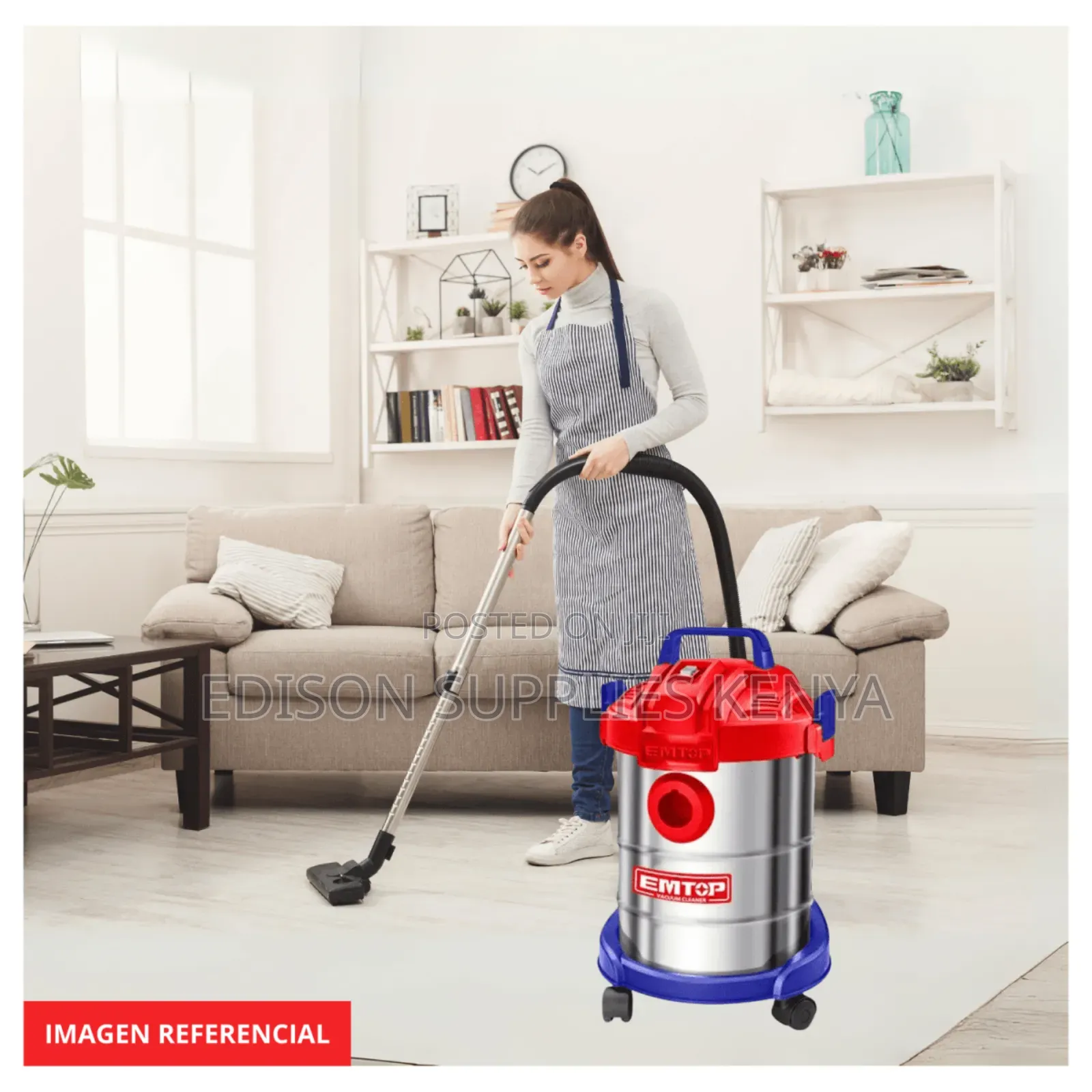 Wet And Dry Vacuum Cleaner 12 Litres Emtop 800 Watts