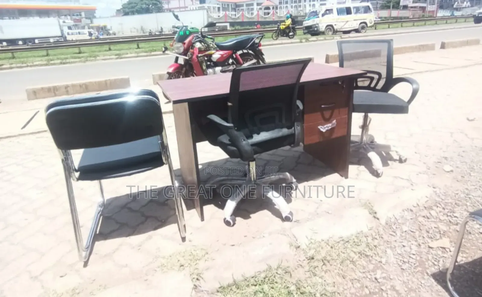New 1m Office Desk With Mesh Chair Tf9kj