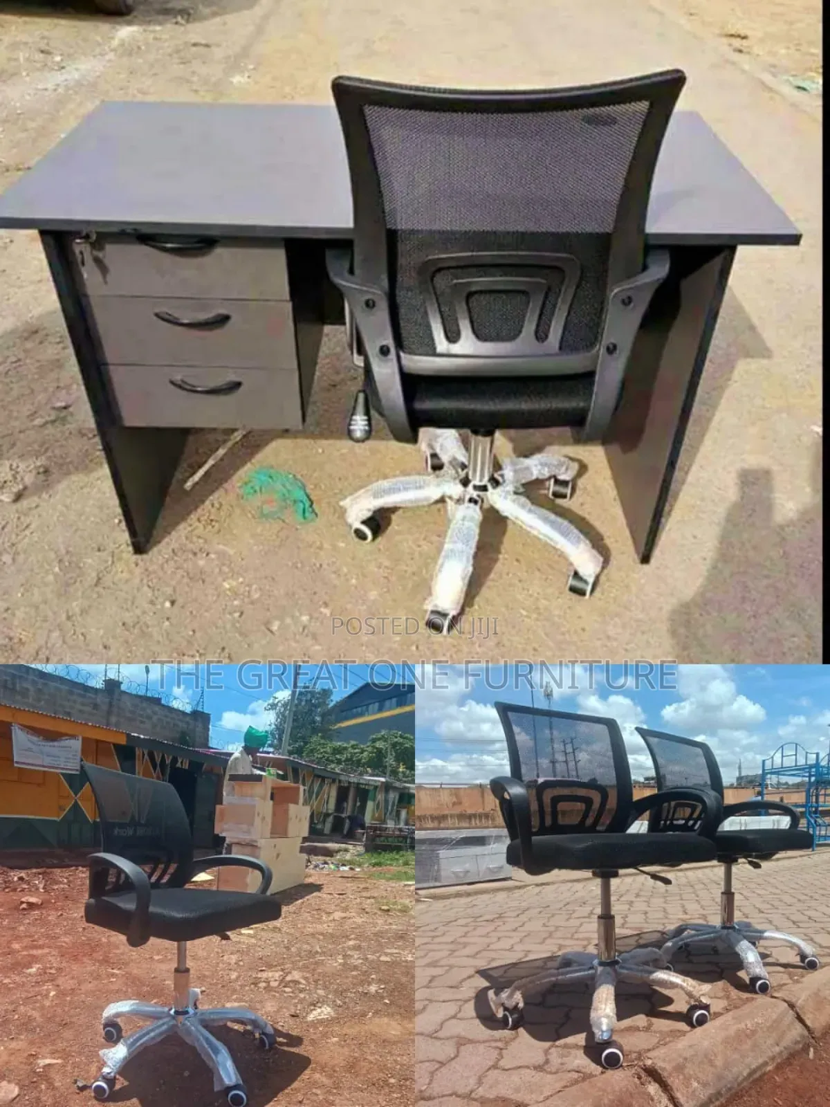 Unique Lockable 1m Office Desk With Mesh Chair Hf9td