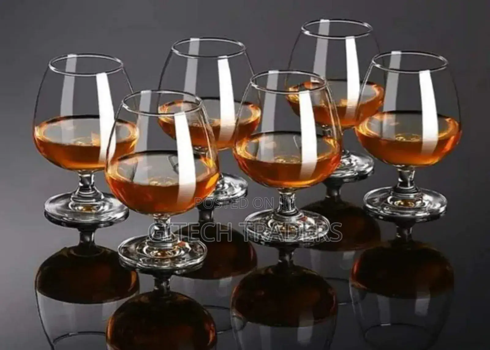 Kitchen and Dinning 6pcs Cognac Glasses