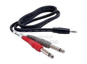 3.5 Mm TRS to Dual 1/4" Ts Stereo Audio Cable (1 Meter)
