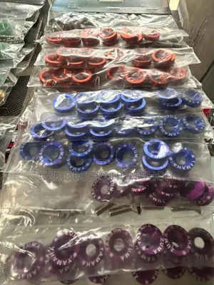 10pcs Aluminium Bumper Fender Washer With Bolts in Blue,Red