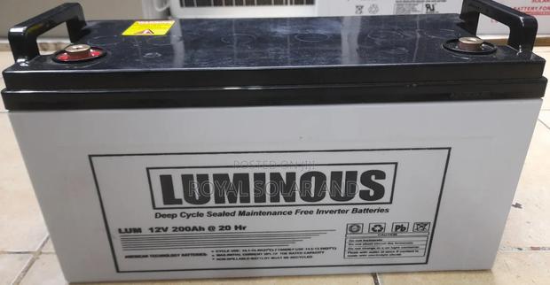 200ah 12v Luminous Solar Battery - main view