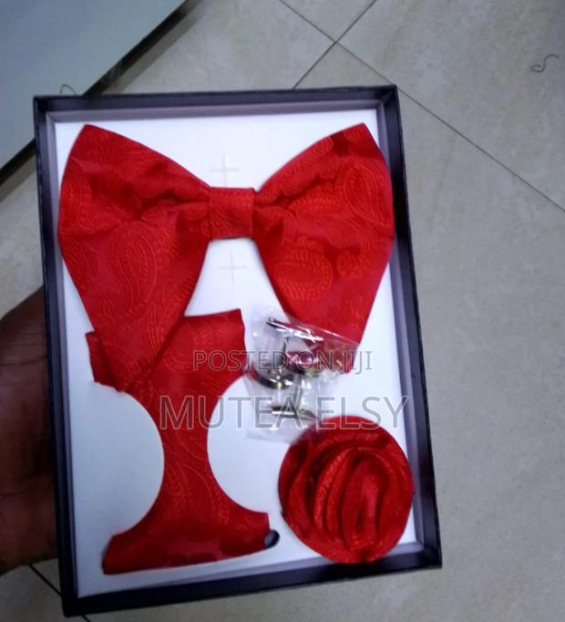 Red Black Butterfly Bowtie Sets - main view