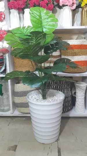 Plant Artificial Monstera With Vase