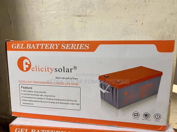 Felicity 12v 200ah Solar Gel Battery