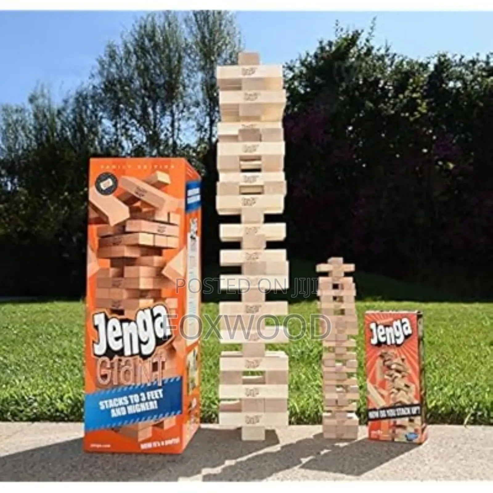 Jenga Giant, a Larger Version of the Classic Jenga Game