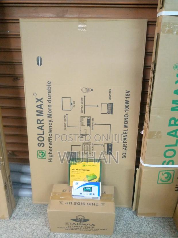 100 Watts Solar System Combo:Tv, Lighting, Laptop Charging - main view