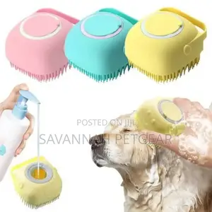 Shampoo Dispenser Massage Brush For Cats And Dogs Grooming