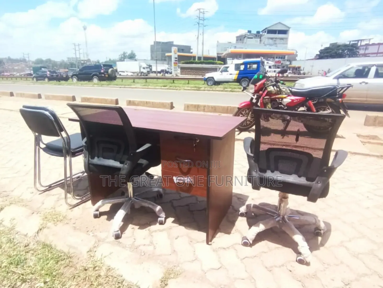 Modern 1m Office Desk With Mesh Office Chair Bf4ed