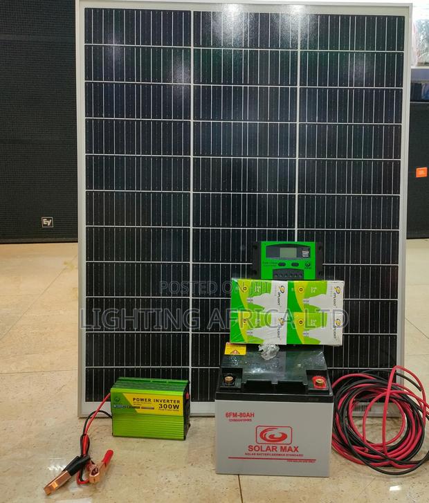 Complete 100w Solar Kit With Free 4 Dc Bulbs - main view