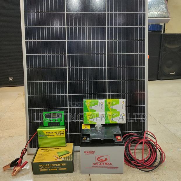 100w Home Lighting and Phone Charging Complete Solar Kit - main view