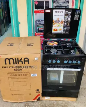 Mika 3+1 60 by 60 Standing Cooker, ,Full Black
Mst6060u31ebl