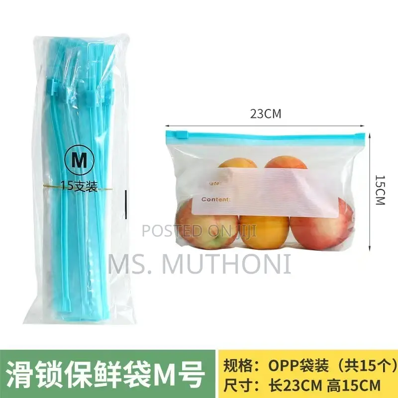 *New Stock!!* Zipper Fridge Bag: 10pcs Set