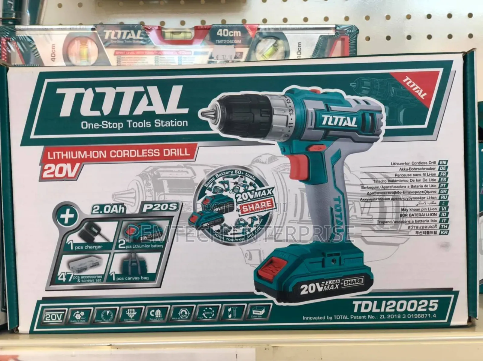 Total Tdli20025 20v 45nm Battery Drill