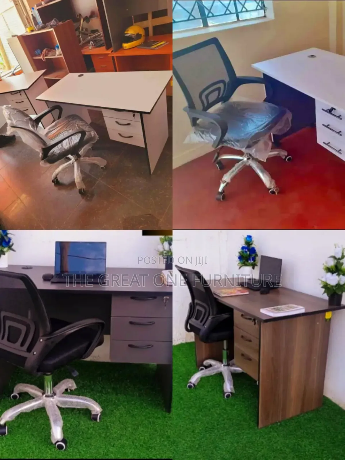 1m Lockable Modern Office Desk With Mesh Chair Jg6tf