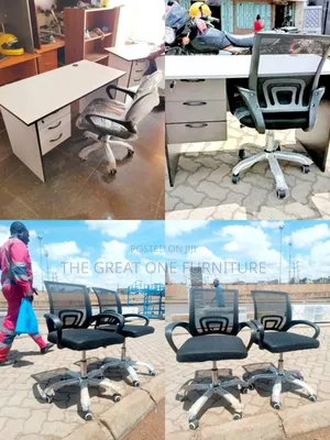 Lockable 1m Office Desk With Mesh Office Chair Tx5rd
