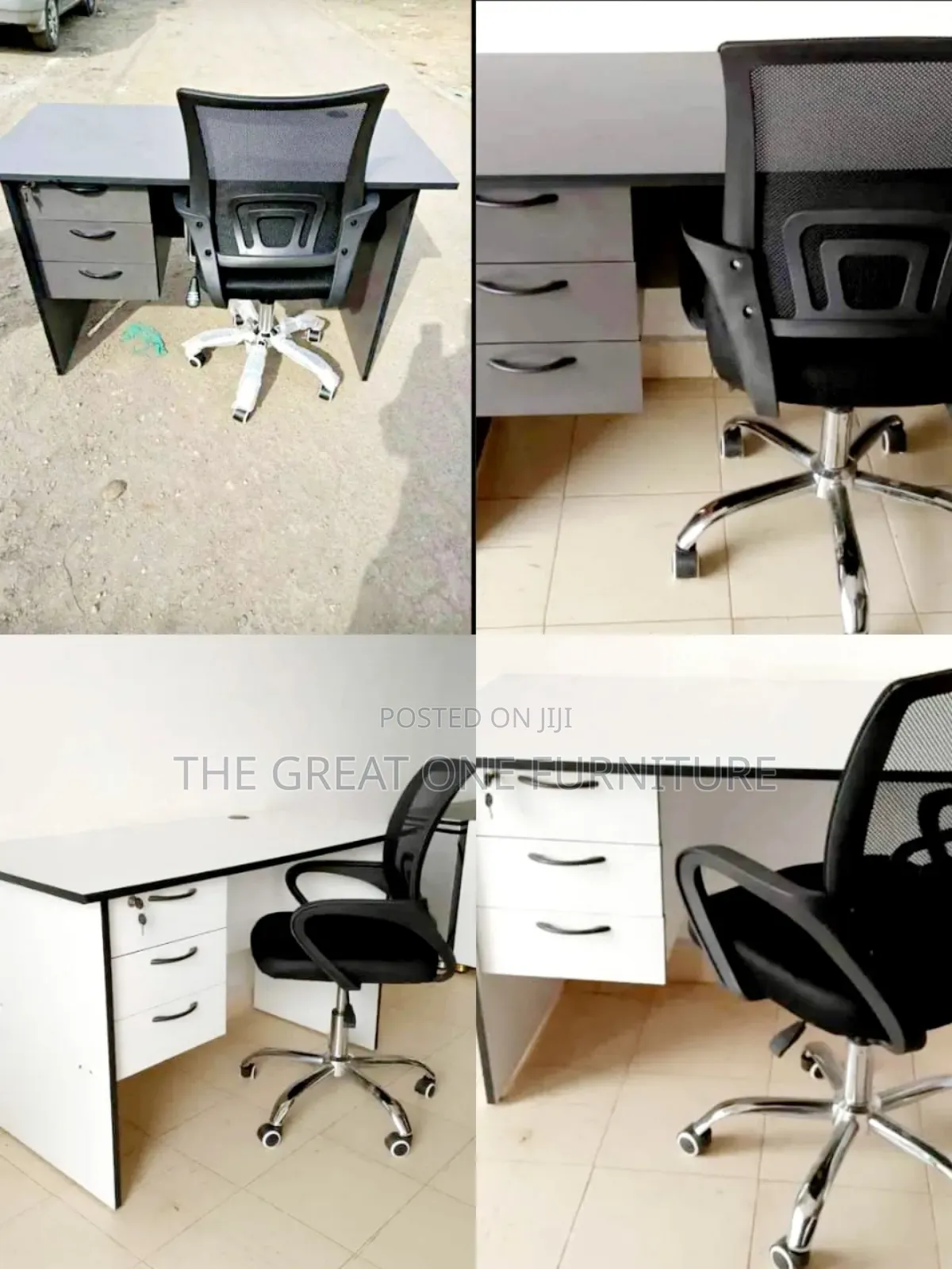 1m Ooffice Desk With Secretarial Mesh Office Chair Hg6t