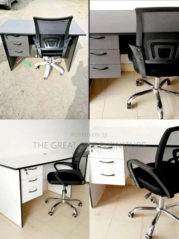 1m Ooffice Desk With Secretarial Mesh Office Chair Hg6t