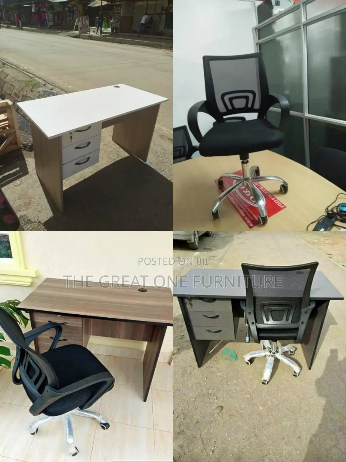 1m New Office Desk Plus Secretarial Mesh Chair Yp9yf