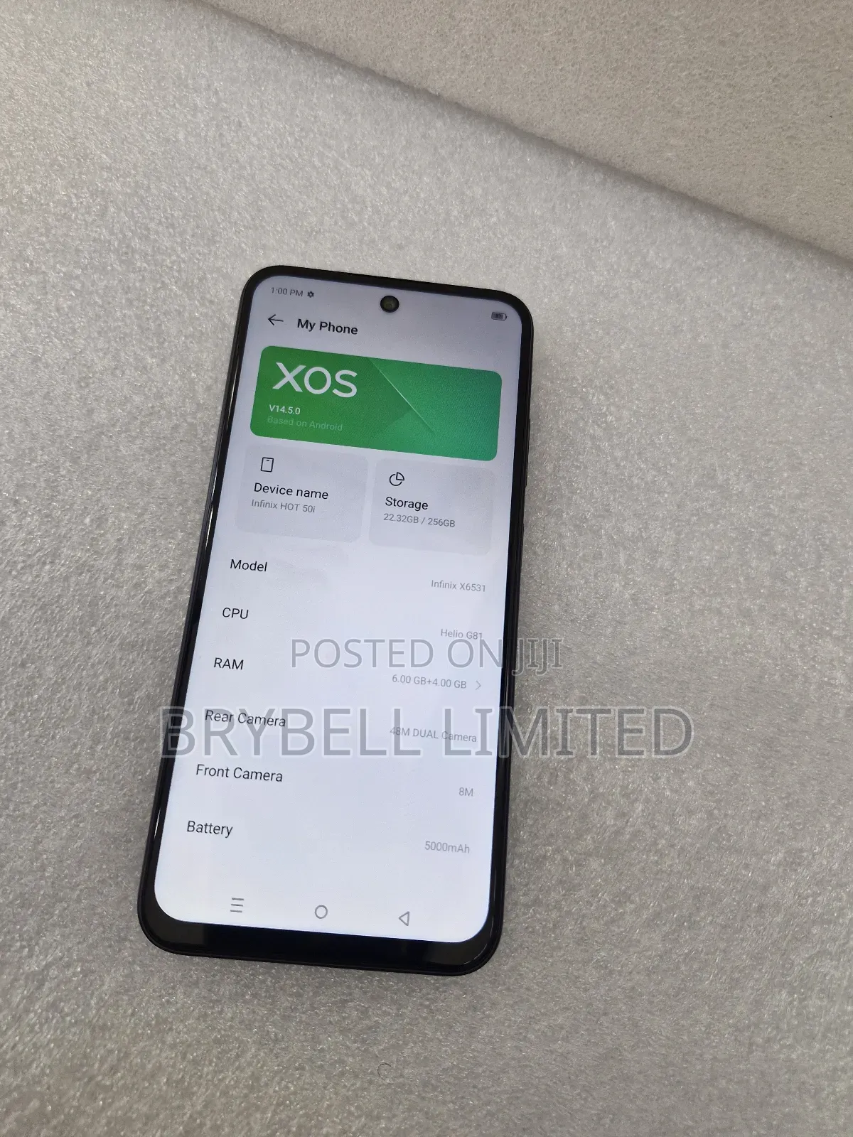 Infinix Hot 50i 256 GB Gray