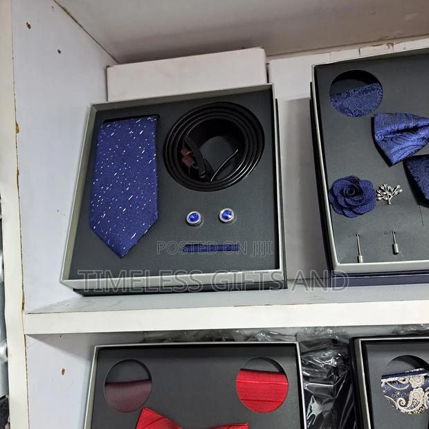 Blue Tie Belt Men Gift Set - thumbnail 2