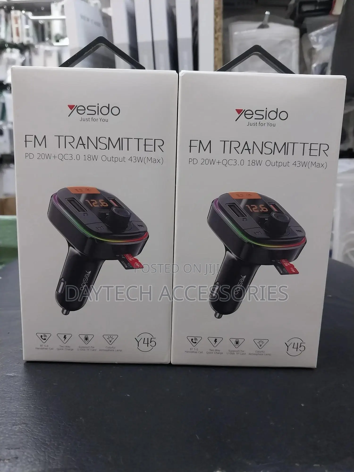 Yesido Y45 43w Pd + Qc3.0 Fm Transmitter Car Charger