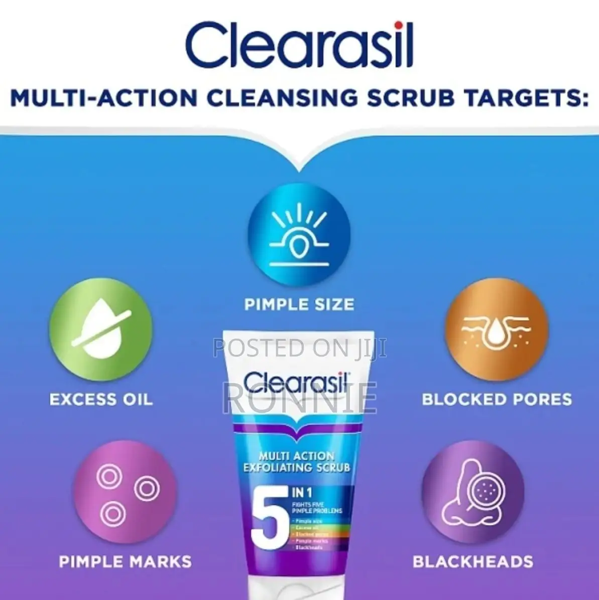 Clearasil 5 in 1 Multi-Action Exfoliating Face Scrub 150ml