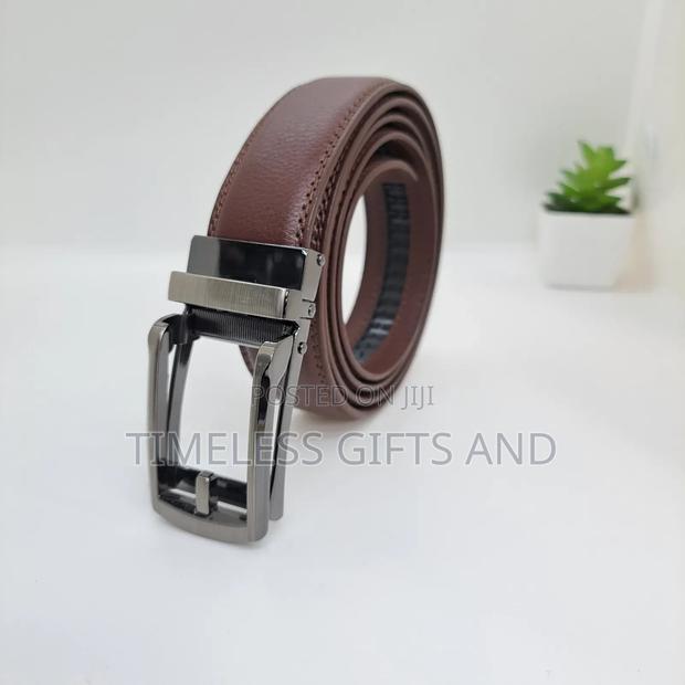 Brown Leather Fashion Statement Automatic Belt
